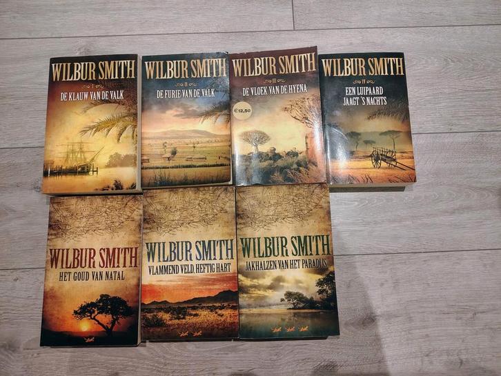 Wilbur Smith: Courtney Trilogie & Ballantyne Quadrilogie, Boeken, Fantasy, Gelezen, Ophalen of Verzenden