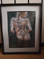 Schilderij Vrouw met Cyber Tattoo, Ophalen