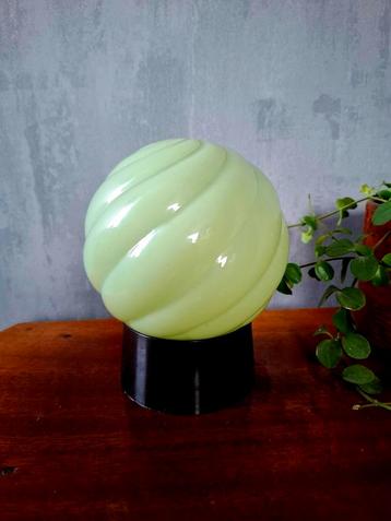 Vintage Thabur bollampje, mintgroen, art deco beschikbaar voor biedingen