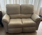 Twee leren banken in goede staat – met relaxfunctie, Huis en Inrichting, Banken | Bankstellen, Ophalen, Gebruikt, 150 tot 200 cm