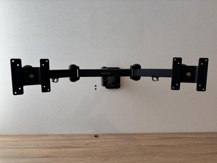** ALS NIEUW! Fijne muurbeugel van NEOMOUNTS 2 monitoren **, Computers en Software, Monitoren, Zo goed als nieuw, 201 Hz of meer