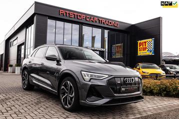 Audi E-tron 55 quattro S-Line 95 kWh, Pano, ACC, Trekhaak, S beschikbaar voor biedingen
