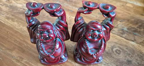 de Lachende Boeddha met een goudklomp in de handen, Huis en Inrichting, Woonaccessoires | Boeddhabeelden, Nieuw, Ophalen of Verzenden