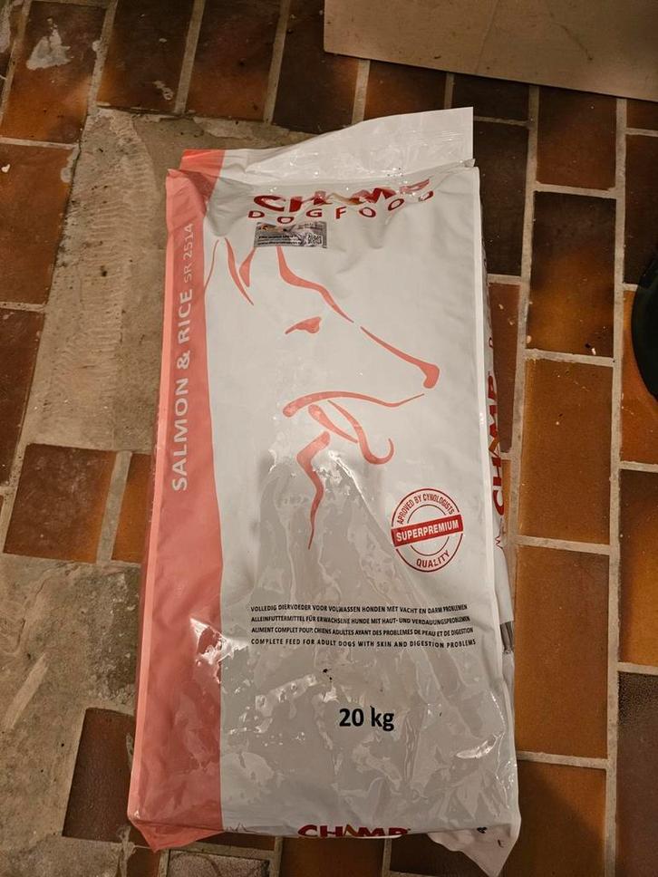 Champ brokken zalm met rijst a 20kg, Dieren en Toebehoren, Dierenvoeding, Hond, Ophalen of Verzenden