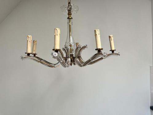 Kroonluchter, Huis en Inrichting, Lampen | Kroonluchters, Zo goed als nieuw, Glas, Overige materialen, Ophalen