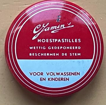 Fraai rond blikje voor Jamin hoestpastilles beschikbaar voor biedingen