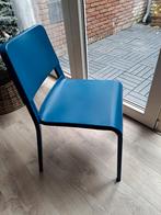 Blauwe Eetkamerstoelen - Set van 4, Ophalen, Gebruikt, Blauw, Vier