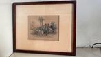 Oude ingelijste prent, Antiek en Kunst, Kunst | Etsen en Gravures, Ophalen