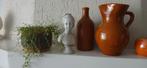 Max Kruger Kruik - 0,5L, Huis en Inrichting, Gebruikt, Aardewerk of Porselein, Oranje, Ophalen of Verzenden