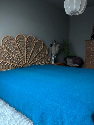 XL wollen deken blauw vintage sprei dekbed beschikbaar voor biedingen
