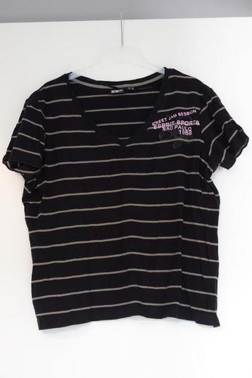 Sporttop Esprit, zwart gestreept, maat 48 beschikbaar voor biedingen