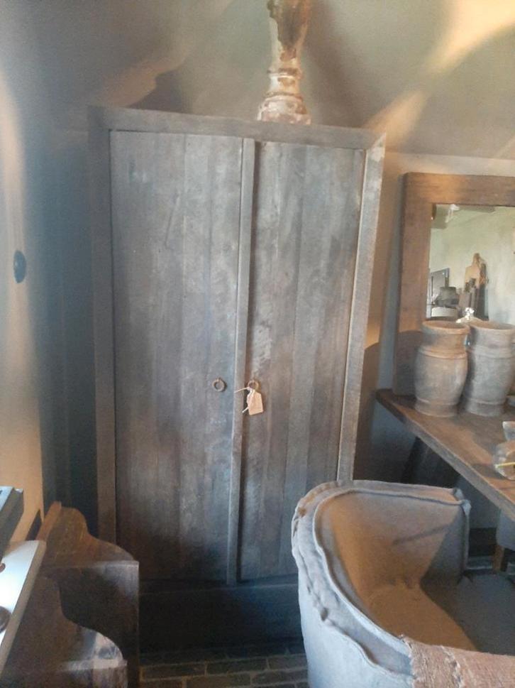 Luksa Homecollection Kast Gooi Antique Grey, Huis en Inrichting, Kasten | Kledingkasten, Nieuw, 150 tot 200 cm, 50 tot 100 cm