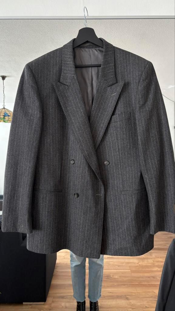 Van Gils colbert – grijs krijtstreep – 100% wol – maat 52, Kleding | Heren, Kostuums en Colberts, Zo goed als nieuw, Maat 52/54 (L)