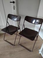 2 Vintage Ikea Ted Klapstoelen - Jaren 70/80, Huis en Inrichting, Stoelen, Gebruikt, Twee, Bruin, Ophalen of Verzenden