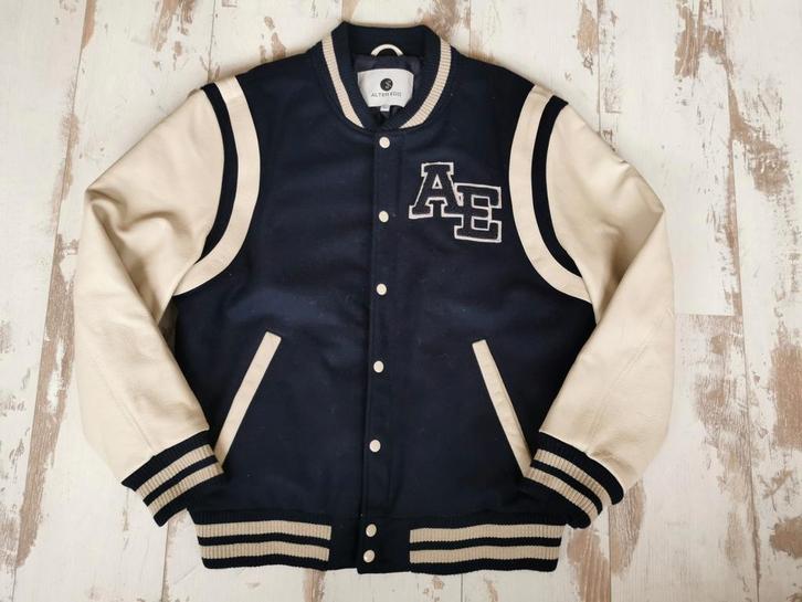 Alter Ego Bomber Baseball Jacket XL Blauw/Wit Leder, Kleding | Heren, Jassen | Zomer, Ophalen of Verzenden