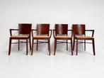 Elegante set van 4 Andreu World eetkamerstoelen, 1960's, Huis en Inrichting, Stoelen, Hout, Gebruikt, Overige kleuren, Design
