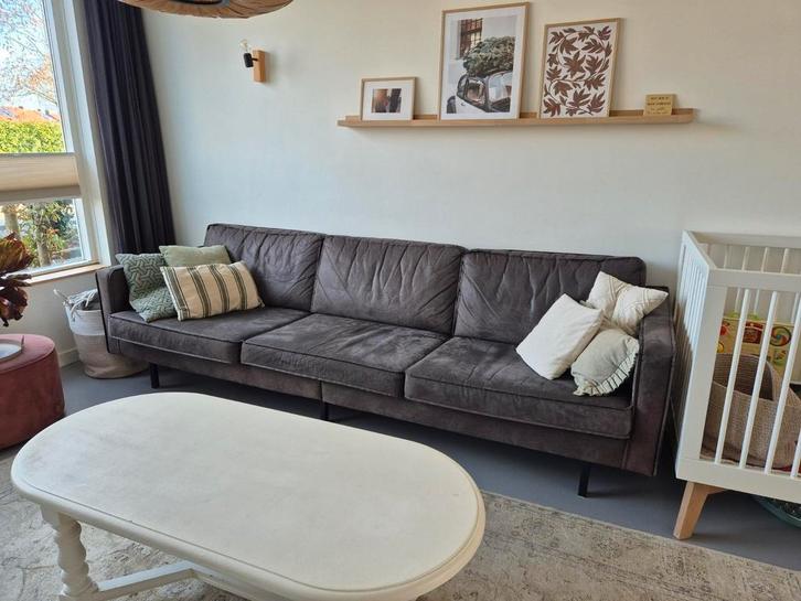 3-zits bank BePureHome Rodeo antraciet, Huis en Inrichting, Banken | Bankstellen, Gebruikt, Rechte bank, Driepersoons, 250 tot 300 cm