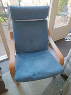 ikea Poang beuken kussens suède blauw, Ophalen, Zo goed als nieuw, Blauw, Eén