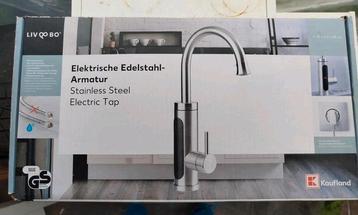 Elektrische RVS Warmwaterkraan - Nieuw in Doos beschikbaar voor biedingen