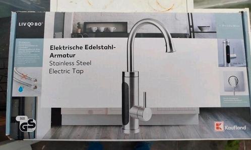 Elektrische RVS Warmwaterkraan - Nieuw in Doos, Doe-het-zelf en Verbouw, Sanitair, Nieuw, Kraan, Rvs, Ophalen of Verzenden