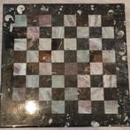 Marmere schaakbord 32x32 cm, Ophalen of Verzenden, Zo goed als nieuw