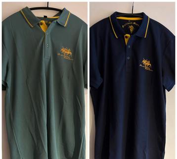 2 polo’s maat XL - groen en blauw beschikbaar voor biedingen