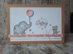 kaart Stampin' Up! Welcome little one, olifant/muis (baby), Ophalen of Verzenden, Nieuw, Overige thema's
