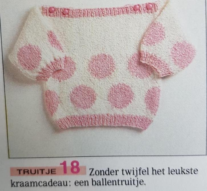 Ballentrui breipatroon, Hobby en Vrije tijd, Breien en Haken, Zo goed als nieuw, Breien, Patroon of Boek, Ophalen of Verzenden