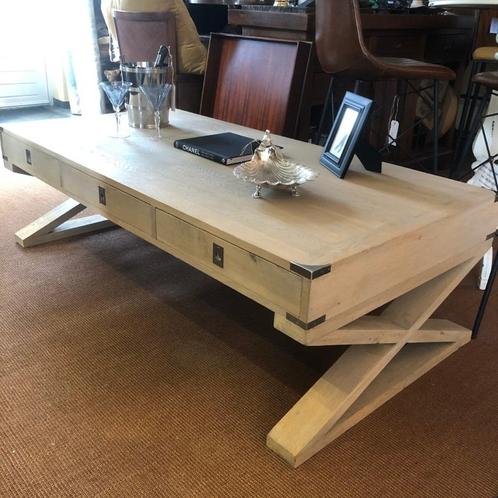 Eichholtz salontafel coffeetable rustiek eiken Wisconsin, Huis en Inrichting, Woonaccessoires | Overige, Zo goed als nieuw, Ophalen