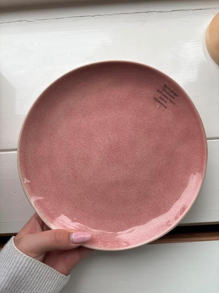 Gezocht: Action Dinerbord (Roze), Huis en Inrichting, Keuken | Servies, Zo goed als nieuw, Bord(en), Effen, Aardewerk, Ophalen of Verzenden