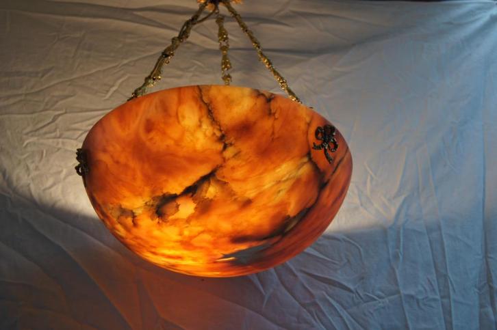 Hanglamp  ( Alabast, Antiek en Kunst, Antiek | Lampen, Verzenden