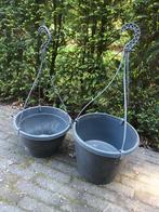 2 hangpotten hangpot hang potten pot met waterreservoir 27cm, Tuin en Terras, Bloembakken en Plantenbakken, Kunststof, Gebruikt