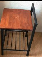 Krukken 2 stuk zwart metaal /bruin hout, Ophalen, Zo goed als nieuw, Metaal, 60 tot 90 cm