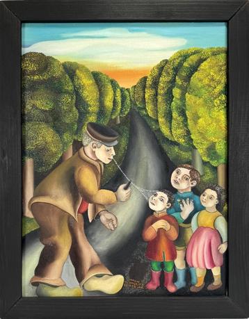 Schilderij Marcus Delanjo, “Dankzij God”, 1976 beschikbaar voor biedingen
