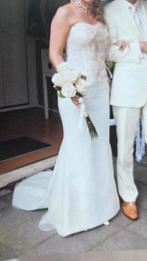 Designer Trouwjurk Nicky Vankets, Kleding | Dames, Trouwjurk, Wit, Ophalen of Verzenden, Zo goed als nieuw