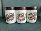 Cerve Douwe Egberts koffie, thee en suiker potten, Huis en Inrichting, Keuken | Servies, Ophalen, Gebruikt, Overige typen, Glas