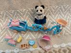 Sylvanian Families Panda met Fiets en Accessoires, Ophalen of Verzenden, Zo goed als nieuw, Jongen of Meisje