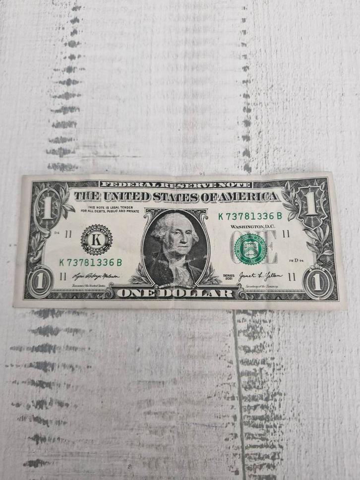 Amerika 1 Dollar 2021 Biljet, Postzegels en Munten, Bankbiljetten | Amerika, Noord-Amerika, Ophalen of Verzenden