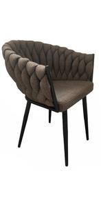 A&B DESIGN Wave chair boucle stof Taupe set van 2, Huis en Inrichting, Stoelen, Nieuw, Twee, Stof, Ophalen of Verzenden