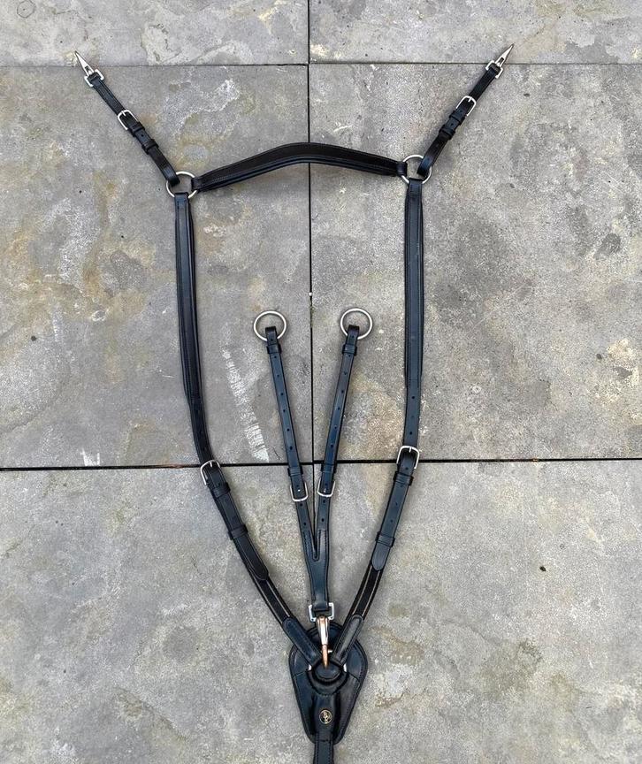 BR Voortuig BR Rayleigh Marginaal / Zwart/Zilver / Cob, Dieren en Toebehoren, Paarden en Pony's | Hoofdstellen en Tuigage, Overige soorten