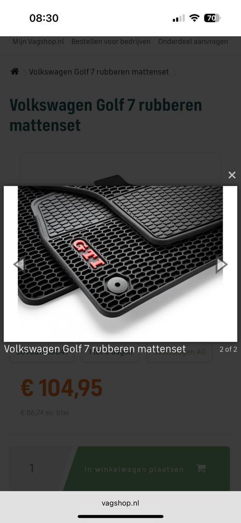 All Weather mattenset VW Golf 7 GTI, Auto-onderdelen, Interieur en Bekleding, Volkswagen, Gebruikt, Ophalen of Verzenden