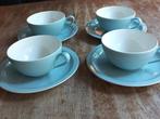Regout pastel celadon 4x kop en schotel, Ophalen of Verzenden