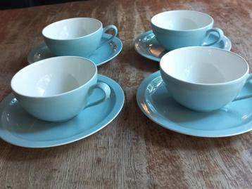 Regout pastel celadon 4x kop en schotel  beschikbaar voor biedingen