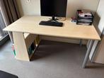 Bureau met ahorn blad en opbergkastje | 150x80 cm, Ophalen, Zo goed als nieuw