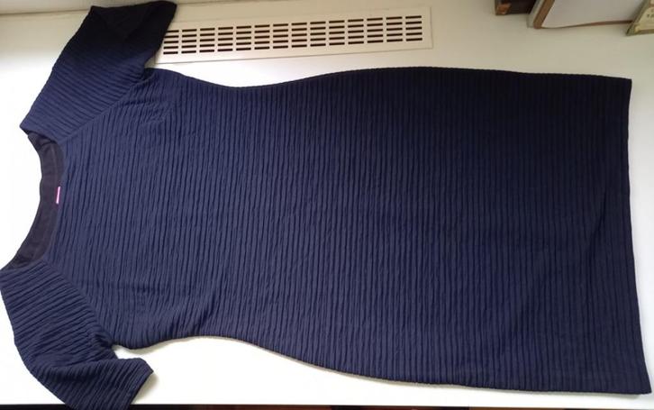 KYRA & KO pracht donker blauwe jurk, maat L, 40, Kleding | Dames, Jurken, Zo goed als nieuw, Maat 38/40 (M), Blauw, Knielengte