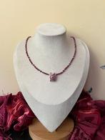 Robijn hanger & ketting zilver beschermt liefde passie geluk, Nieuw, Ophalen of Verzenden, Met edelsteen, Rood