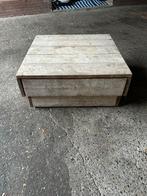 Steigerhouten, verrijdbare salontafel, Huis en Inrichting, Ophalen, 100 tot 150 cm, 50 tot 100 cm, Zo goed als nieuw