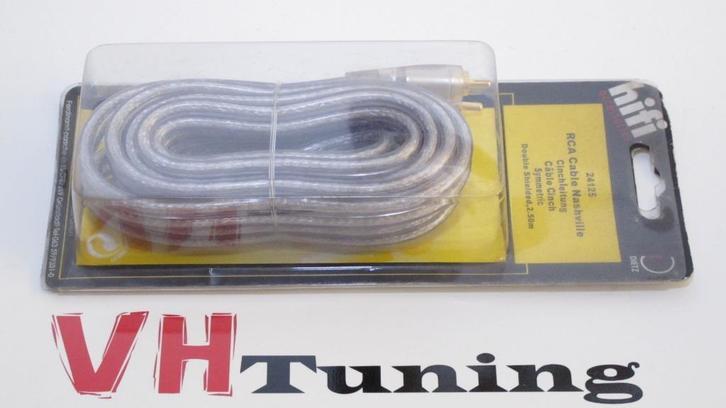 Dietz 24125 RCA cable NASHVILLE 2,5M, Auto diversen, Autospeakers, Nieuw, Ophalen of Verzenden