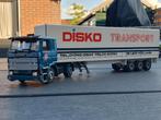 Tekno Scania 142 Disko Transport huif trailer 1:50, Hobby en Vrije tijd, Ophalen of Verzenden, Bus of Vrachtwagen, Zo goed als nieuw