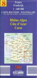 Plx840 plattegrond rhone-alpes cote d;azur corsica, Ophalen of Verzenden, Zo goed als nieuw, Frankrijk, Landkaart